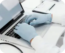 Dentist Using Laptop