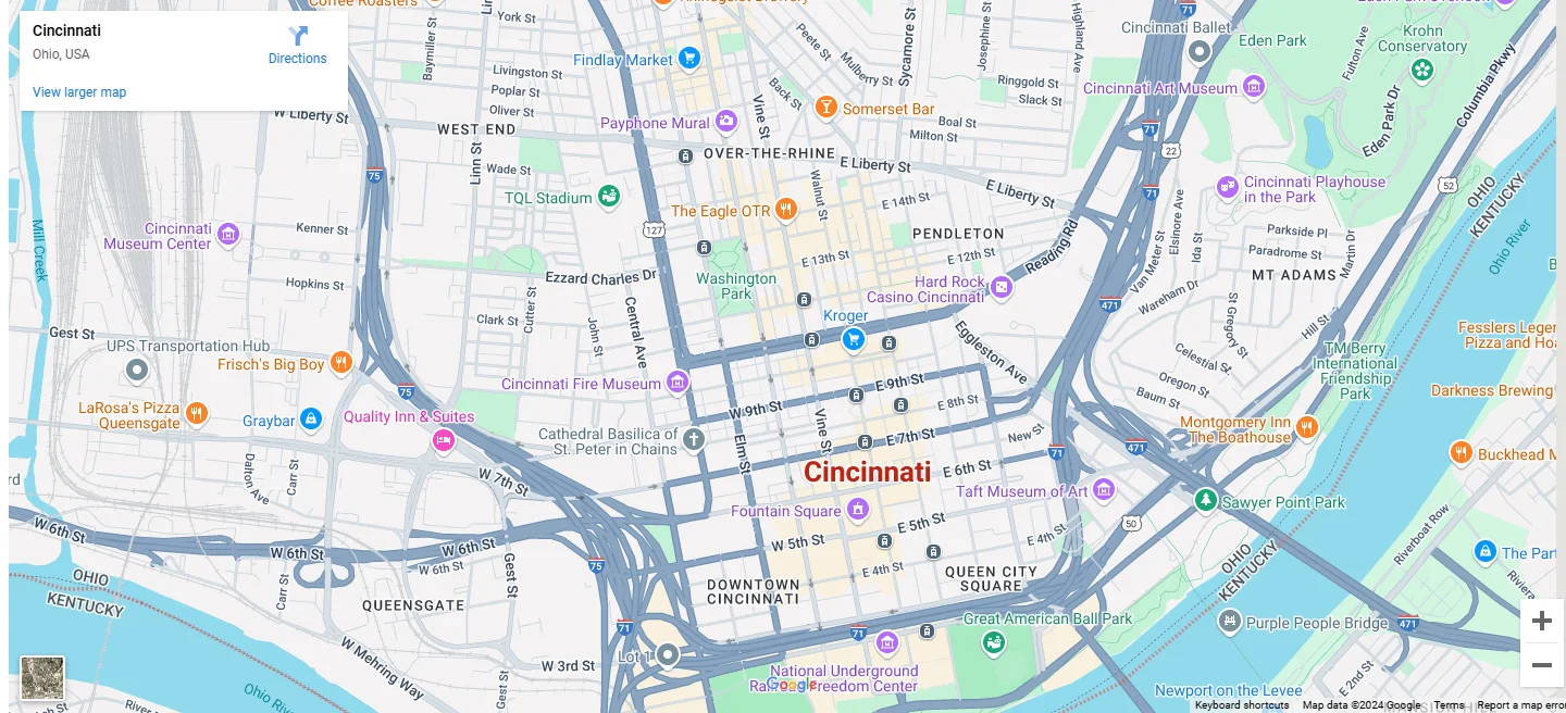 Cincinnati Map