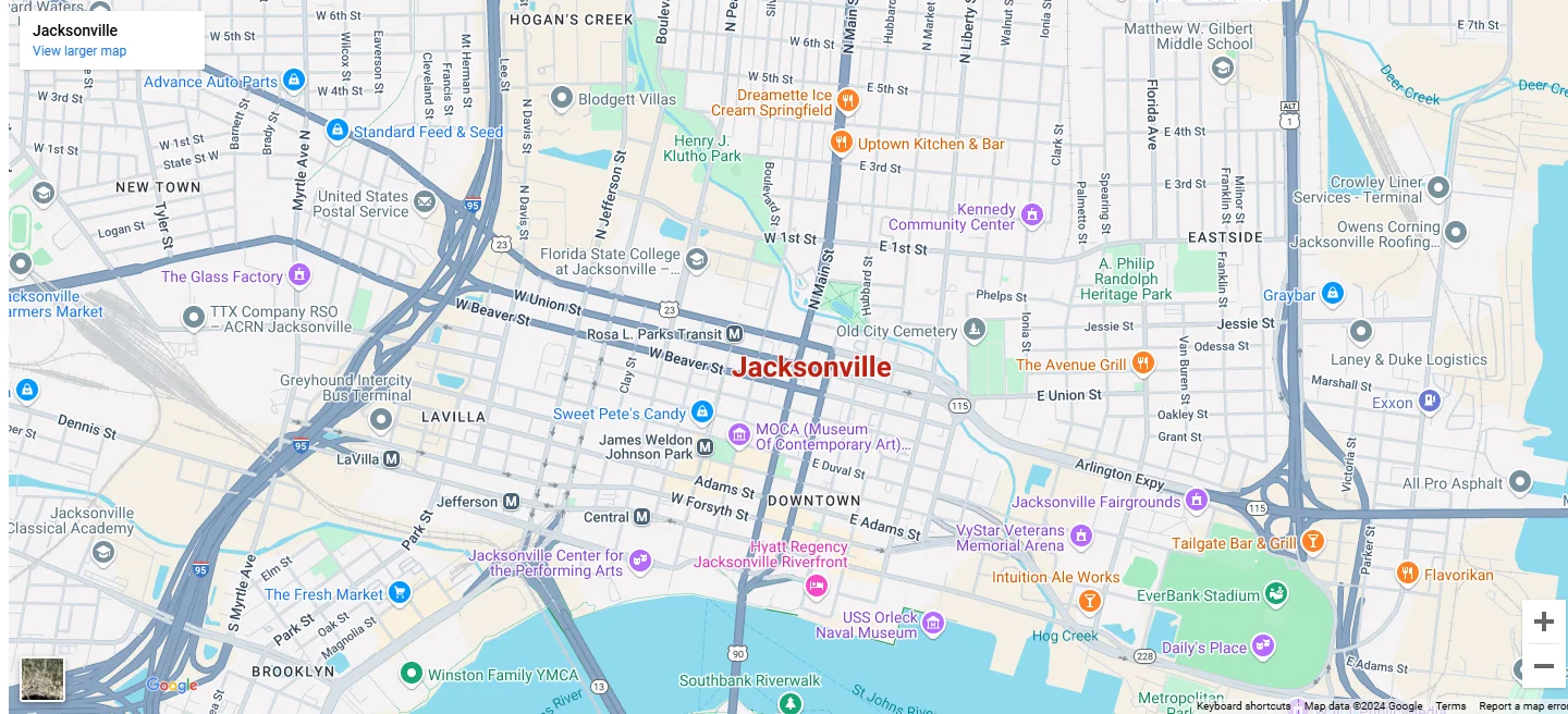 Jacksonville Map