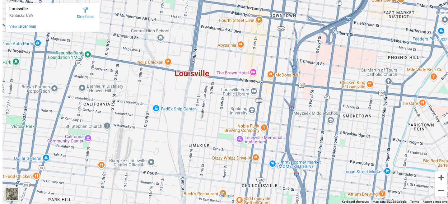 Louisville Map