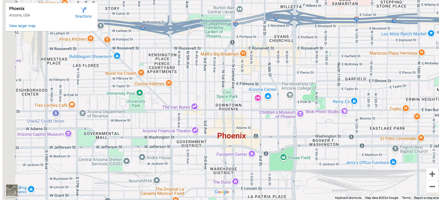 Phoenix Map