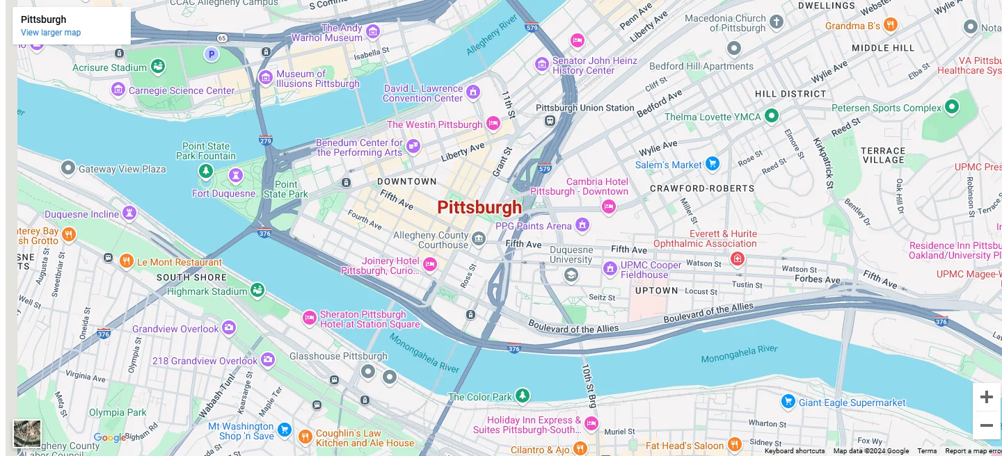 Pittsburgh Map