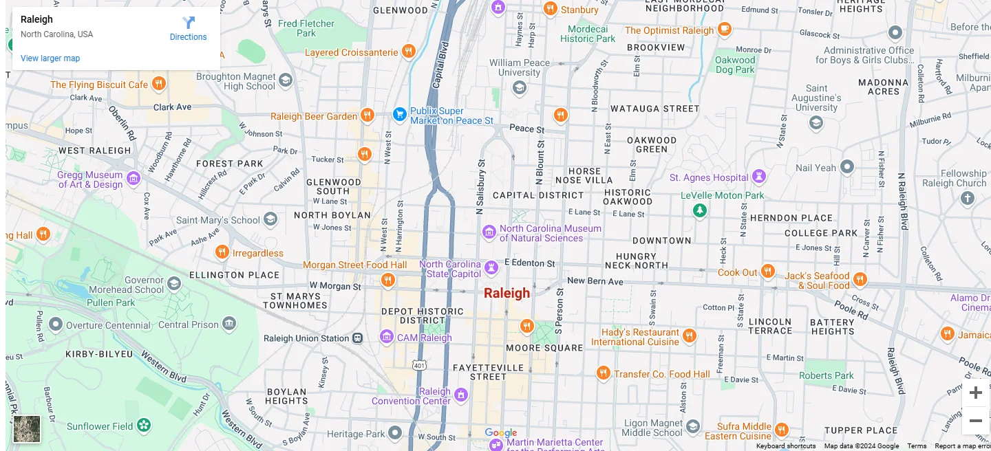 Raleigh Map