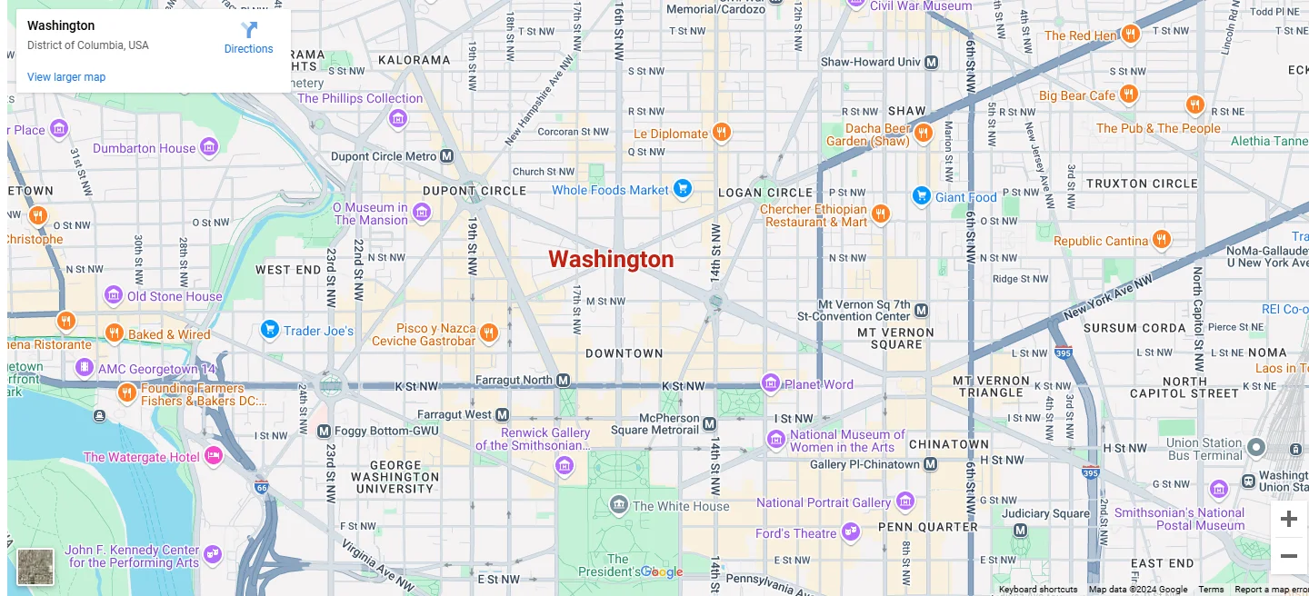 Washington D.C. Map