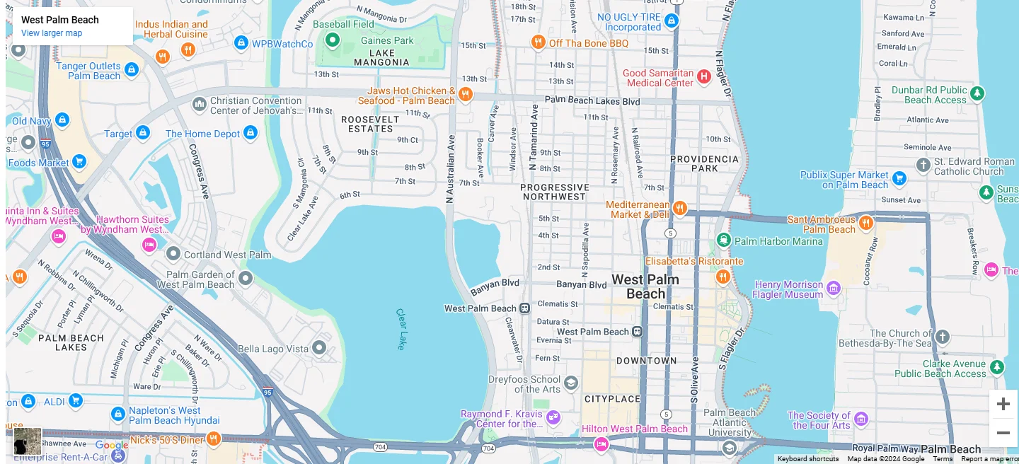 West Palm Beach Map