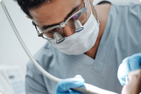 Dentist repair teeth to female patient on dental clinic