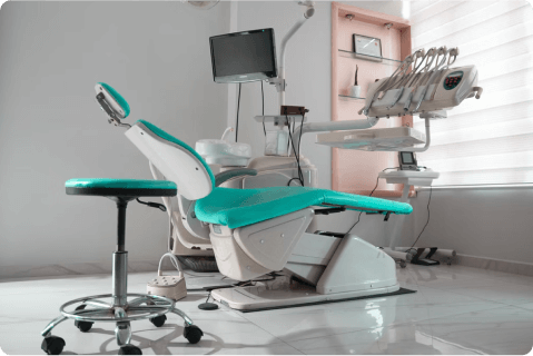 Empty modern dentist room